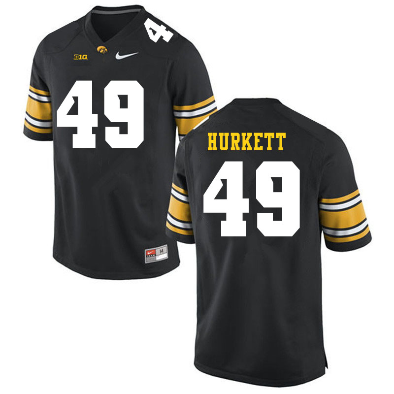 Men #49 Ethan Hurkett Iowa Hawkeyes College Football Jerseys Sale-Black - Click Image to Close